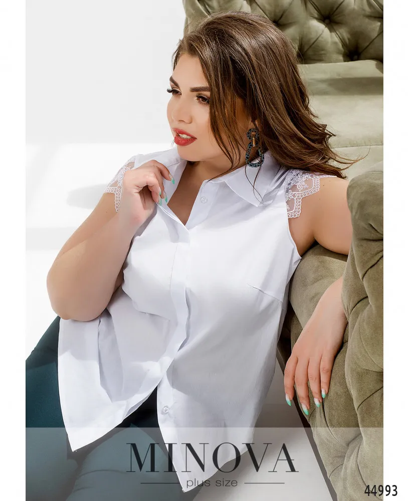 Блуза 4142Б-белый Minova