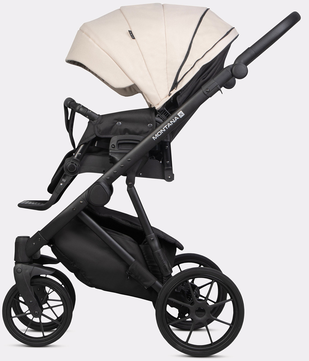 Детская коляска Riko Basic Montana Plus X 3 в 1 43 Mocca (коричневый-бежевый)