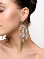 Серьги "Bunch shine" с жемчугом Silver