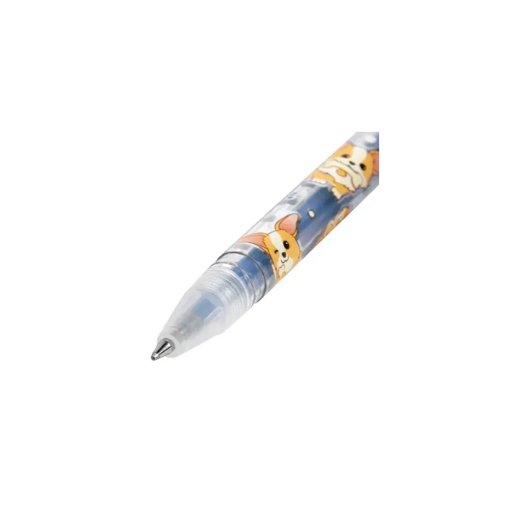 Ручки гелевые набор 6 шт. BRAUBERG KIDS CUTE ANIMALS корпус с печатью, узел 1 мм, линия письма 0,7 м