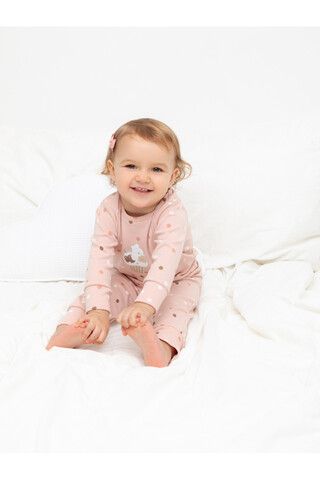 пижама  для девочки  К 1621/дымчатая роза,цв.шарики