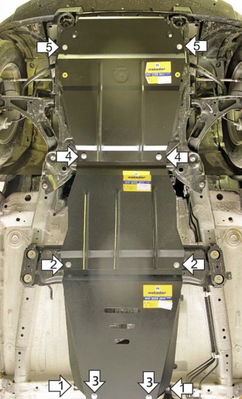 Защита днища для Suzuki Grand Vitara 2005-2016 MOTODOR.72403