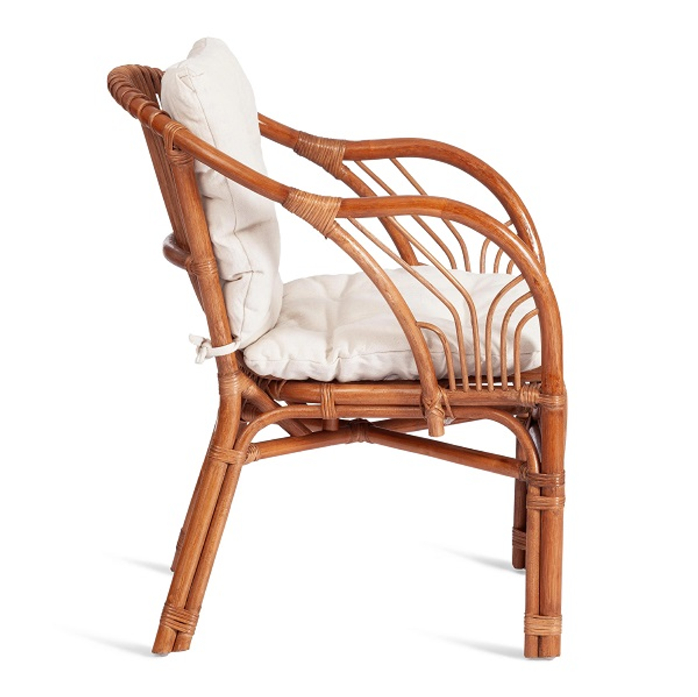 ТЕРРАСНЫЙ КОМПЛЕКТ " NEW BOGOTA " (2 кресла + стол) /с подушками/коричневый кокос