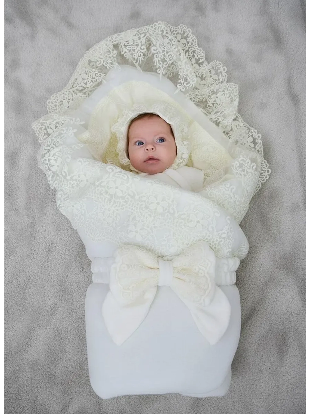 Конверт на выписку зима для новорожденных девочек