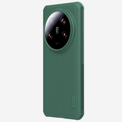 Усиленный двухкомпонентный чехол зеленого цвета (Deep Green) от Nillkin для Xiaomi 14 Ultra, серия Super Frosted Shield Pro