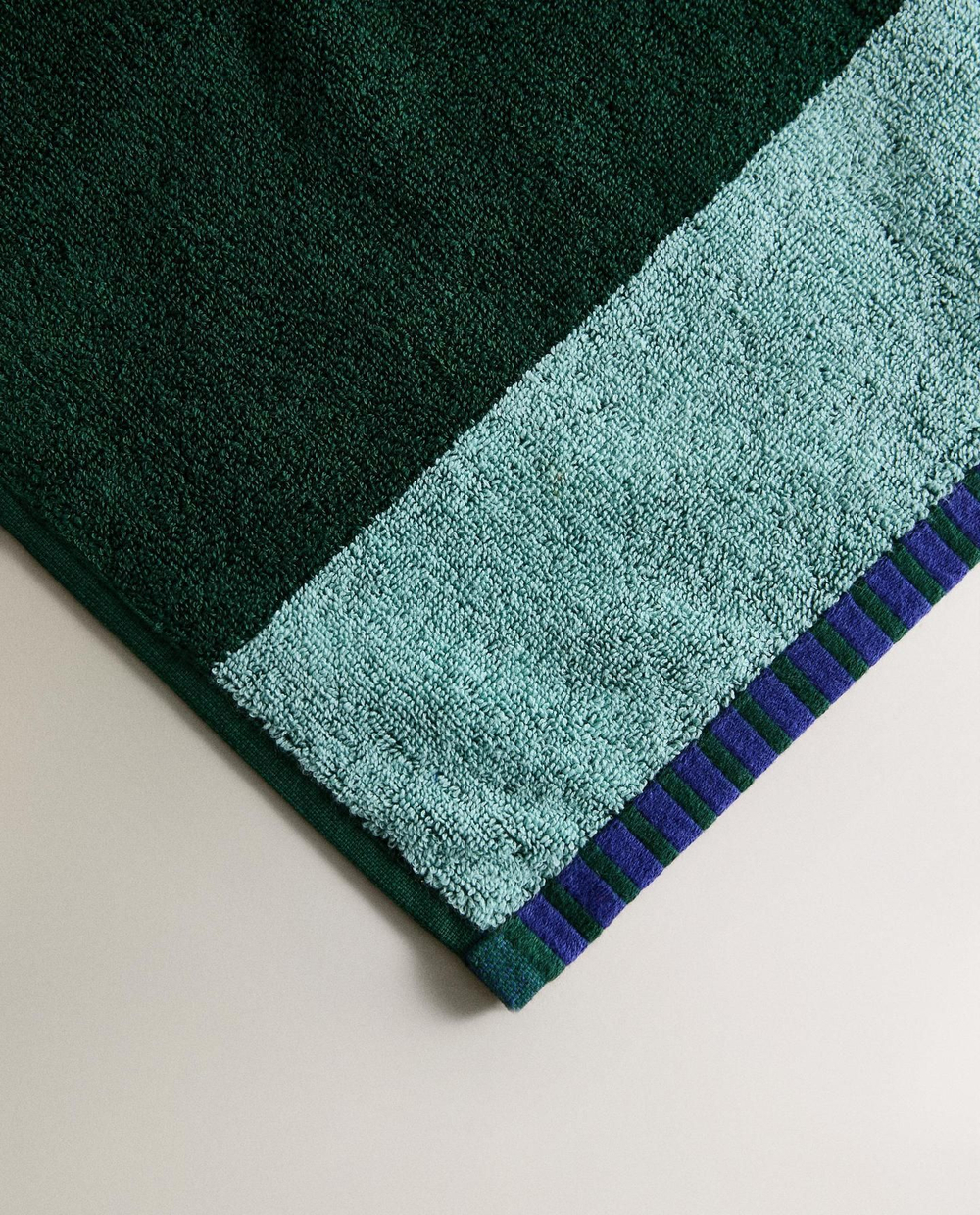 Zara Home - Хлопковое полотенце в полоску x collagerie, синий, 90х150 см