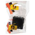 Розетка модульная, 2P+E, с з/ш, "Avanti", "Черный матовый", 2 модуля