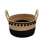 Корзина для хранения с ручками "Колумбия", Д280 Ш280 В170, натуральный, черный