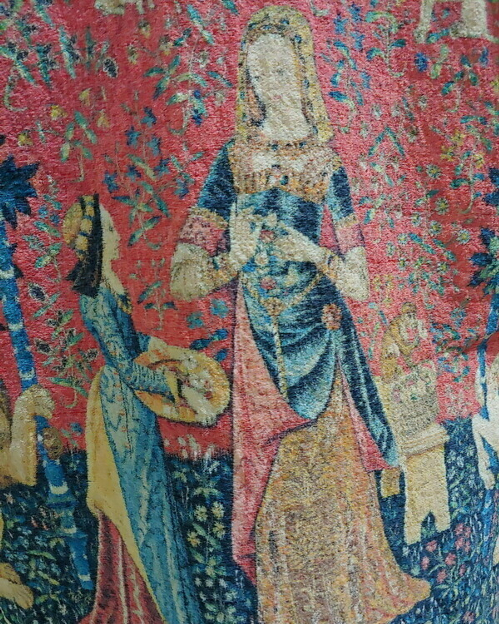 Пальто "Дама с единорогом", по мотивам серии средневековых гобеленов