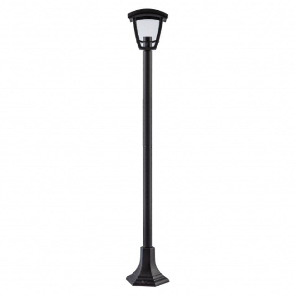 Садово-парковый светильник ЭРА НТУ 07-40-002 Валенсия 4 черный 4 гранный напольный IP44 Е27 max 60Вт