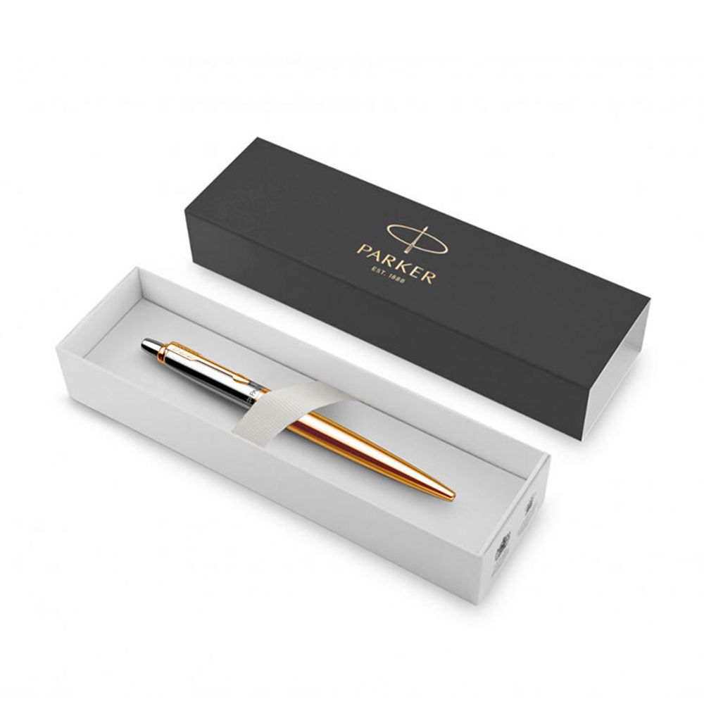 Ручка шариковая Parker Jotter Gold/Stainless Steel GT (2953182)