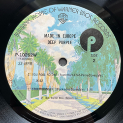 Винтажная виниловая пластинка LP Deep Purple Made In Europe (Япония 1976) (Без Оби)
