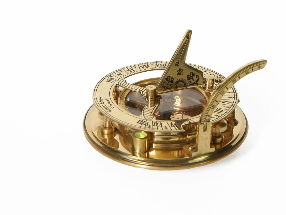 Nautical Морской компас в деревянном футляре
