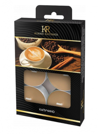 Свеча чайная ароматизированная 6шт/уп Капучино