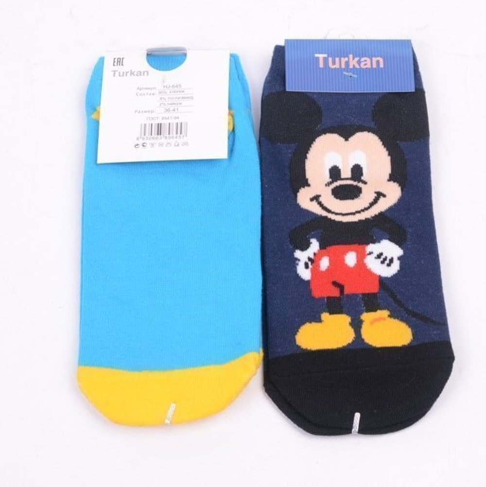 Женские носки "Turkan" розовые с принтом "Пятачок"  Н_8295