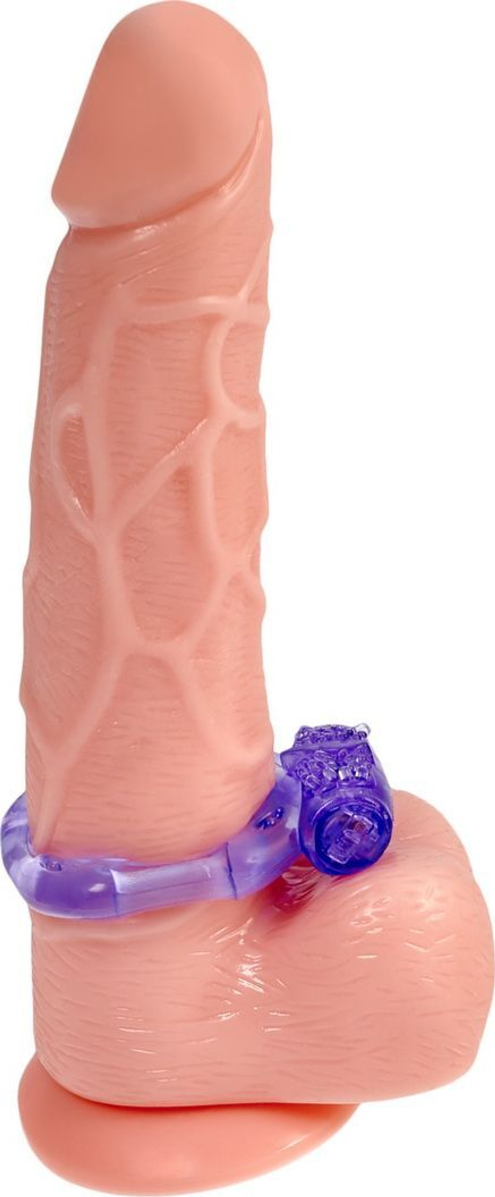 Фиолетовое эрекционное кольцо с вибрацией Ring Elastic Heart