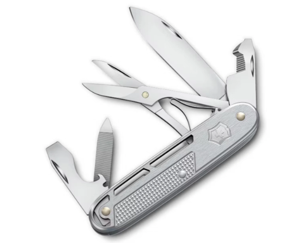 Нож Victorinox Synergy X Alox, 93 мм, 10 функций, серебристый, картонная коробка