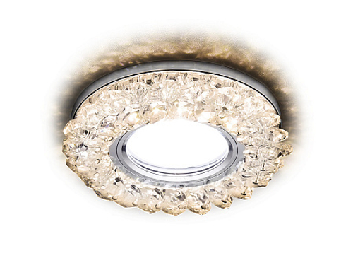 Встраиваемый точечный светильник со светодиодной лентой S701 CL/CH/WW хром/прозрачный MR16+3W(LED WARM)