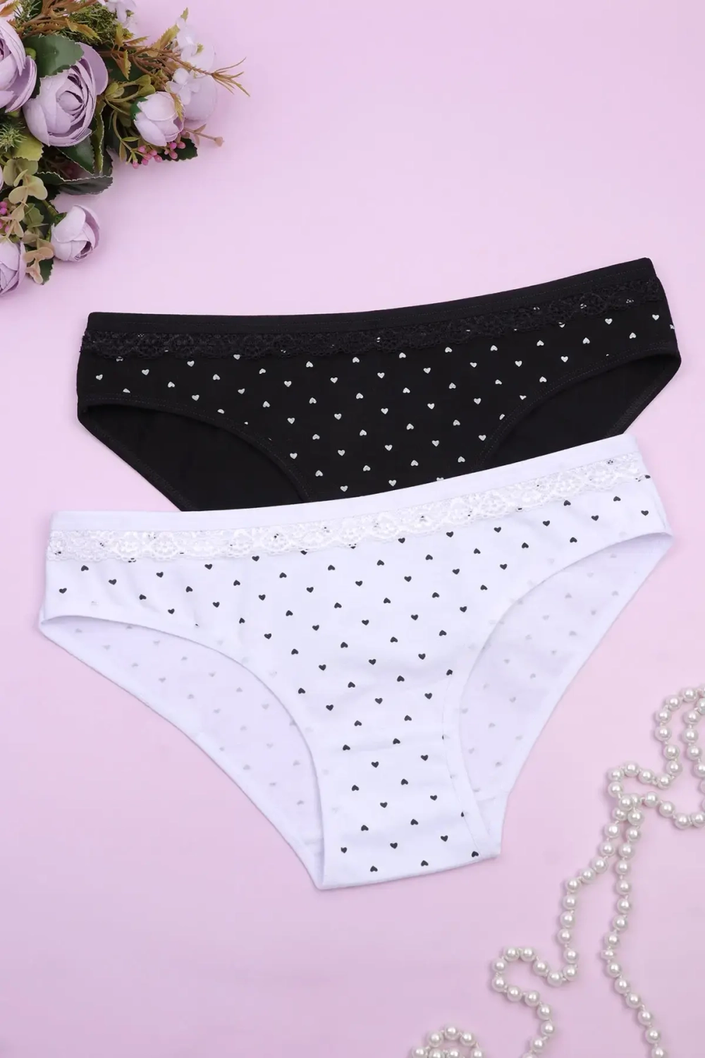 Трусы женские с сердечками р.42-48