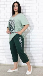 Пижама х/б бриджи+футболка УБФ00019