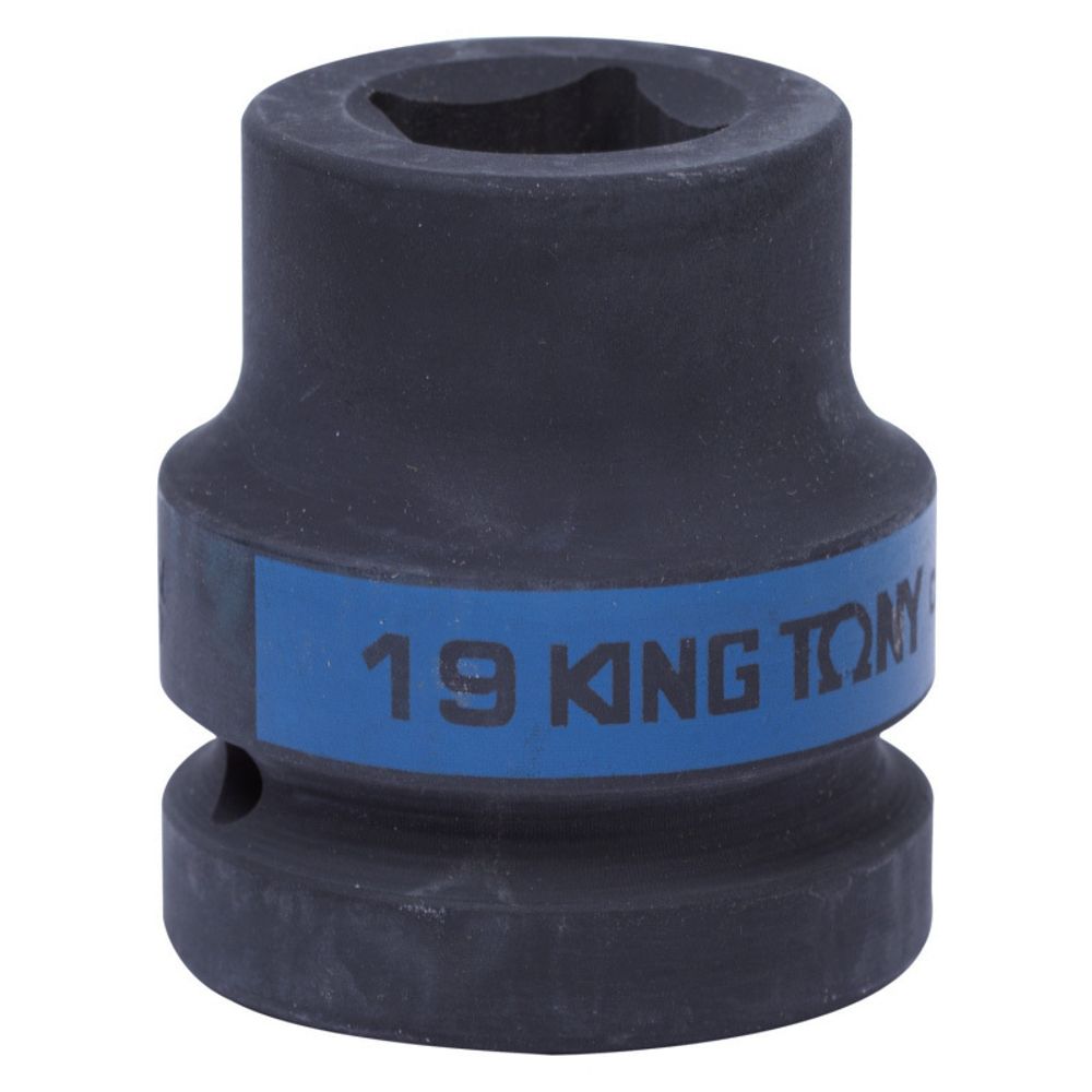 KING TONY (851419M) Головка торцевая ударная четырехгранная 1", футорочная, 19 мм