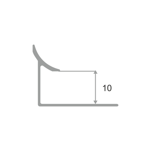 Алюминиевый внутренний профиль ПО-В10 2700 мм