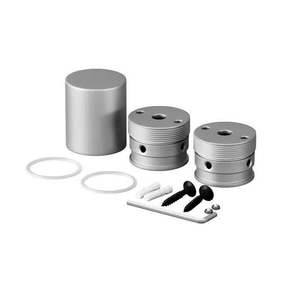 Набор для вертикального накладного монтажа круглого неона 360° D18 серебро Led Strip 201150
