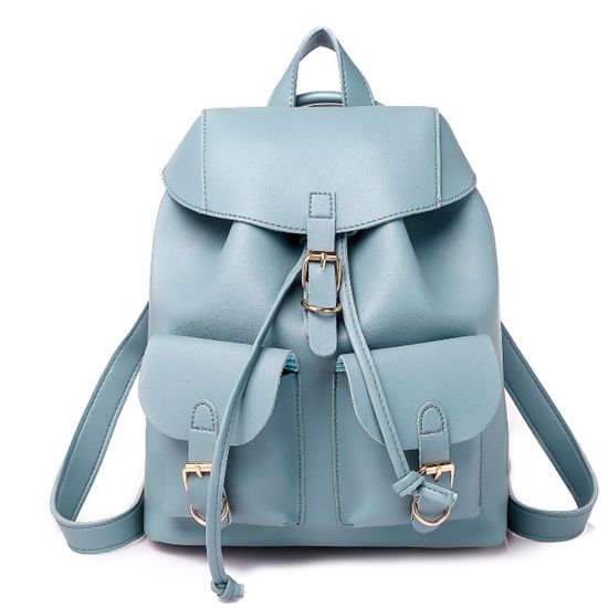Рюкзак женский из экокожи Торба 2.0. Голубой