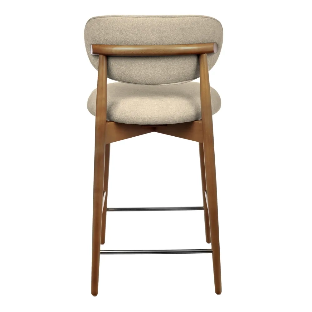 Стул полубарный Bradex Home Lucas 3 латте букле ножки цвета орех