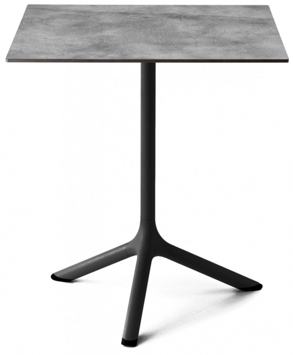 Стол ламинированный обеденный складной Scab Design Tripe Folding, черный, цементный