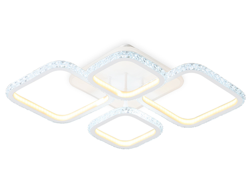 Светильник потолочный светодиодный с пультом FA9541/2+2 WH белый 108W 6400K/3000K 670*500*110 (ПДУ РАДИО 2.4G)