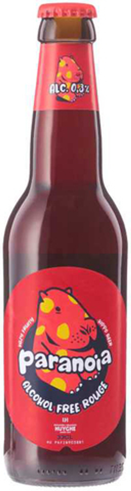 Пиво Хейге Паранойя Хейзи Фрути Алкоголь Фри Руж / Huyghe Paranoia Hazy Fruity Alcohol Free Rouge 0.33 - стекло