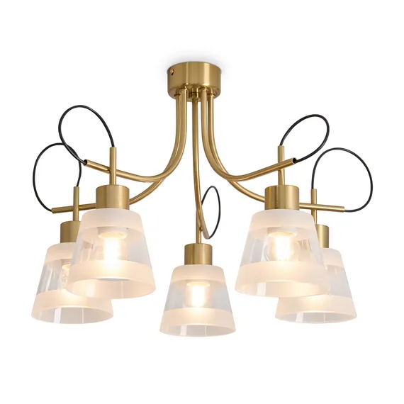 Люстра FR5522PL-05BS Карамель / Caramel E27x5 Freya fr5522pl-05bs
