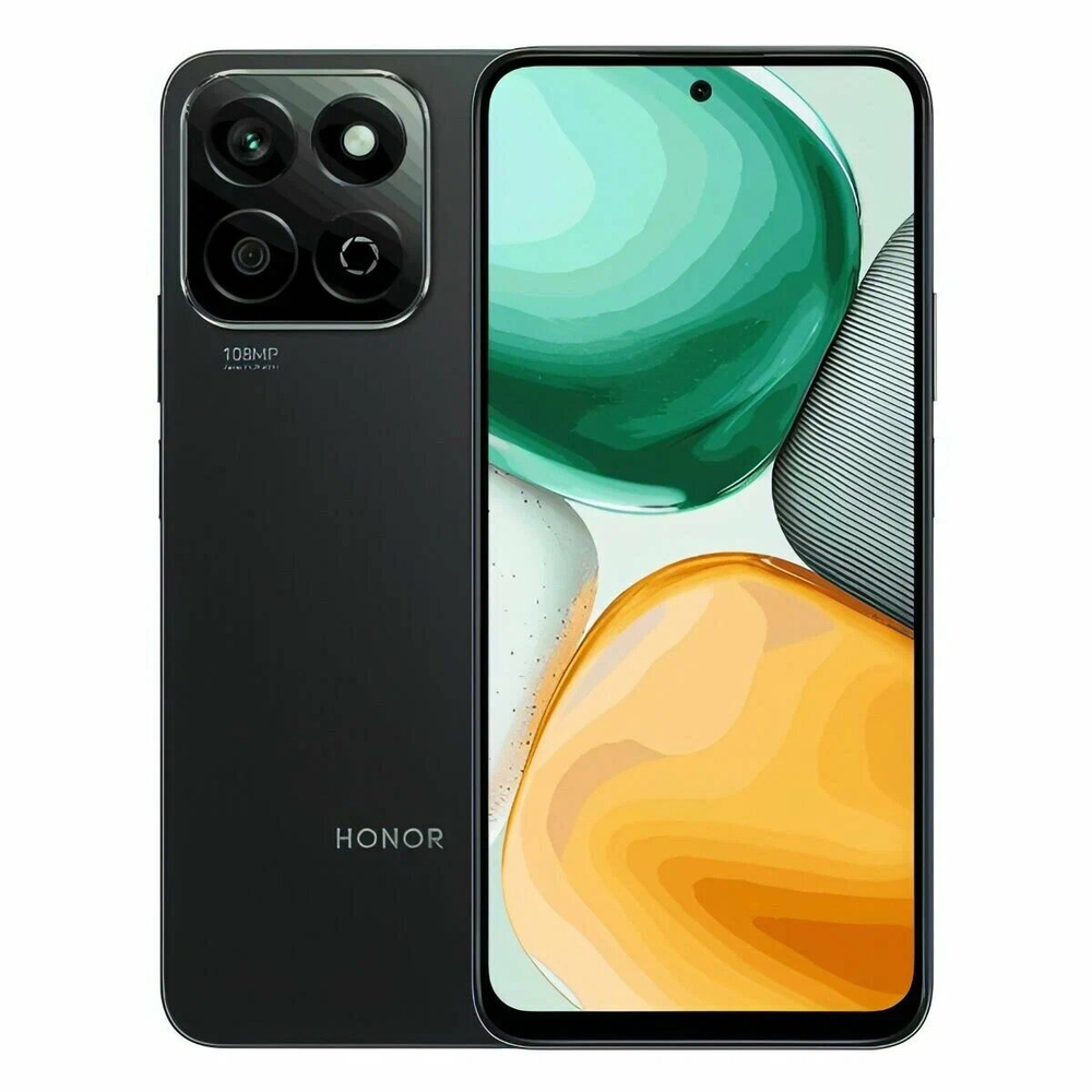 Смартфон HONOR X7C 8/256GB, Android 14, РСТ(ЕАС), BLACK