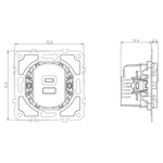 USB зарядное устройство, 12Вт тип A, С , серия DB