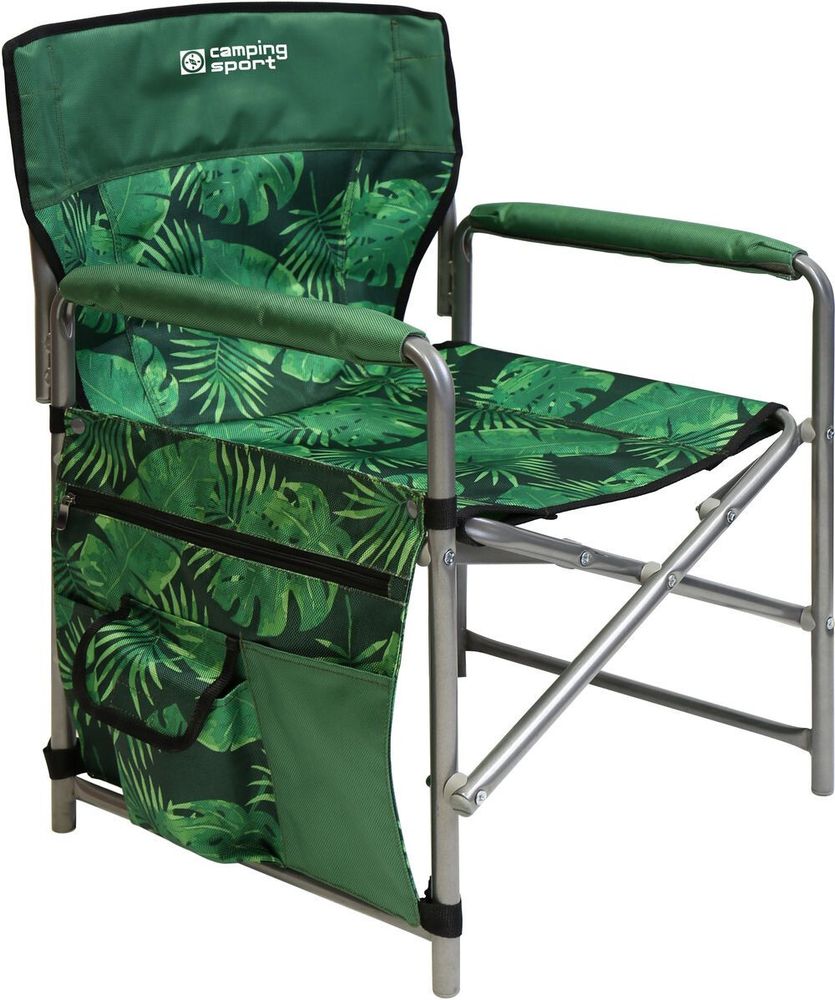 978364 Кресло складное 1 КС1/2 с тропическими листями темный
