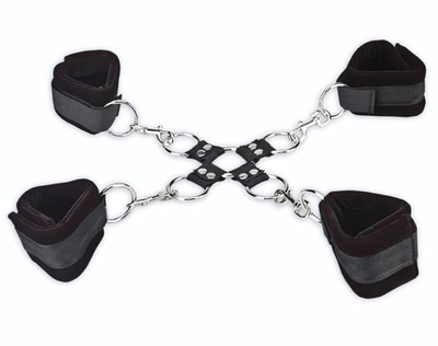 Крестообразная фиксация для рук и ног (Цвет: черный)