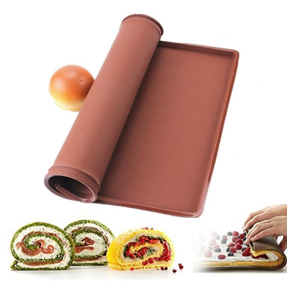 Коврик силиконовый для выпечки рулета с бортиками