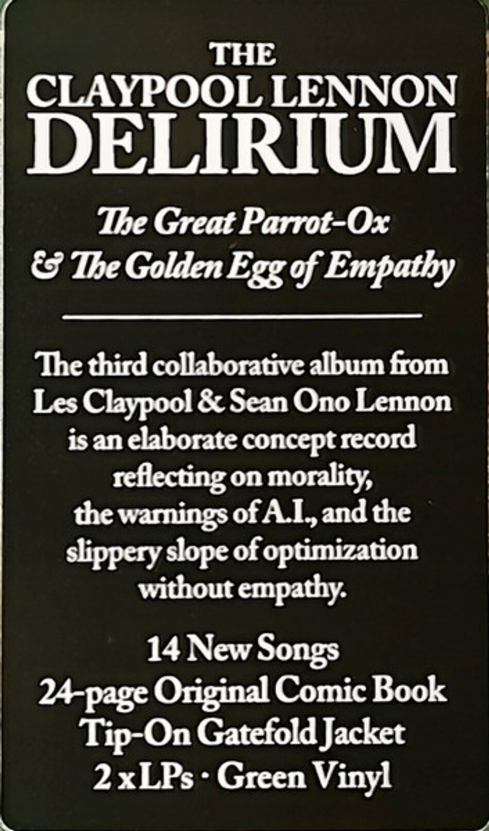 The Claypool Lennon Delirium / The Great Parrot-Ox And The Golden Egg Of Empathy (Coloured Vinyl)(2LP)
