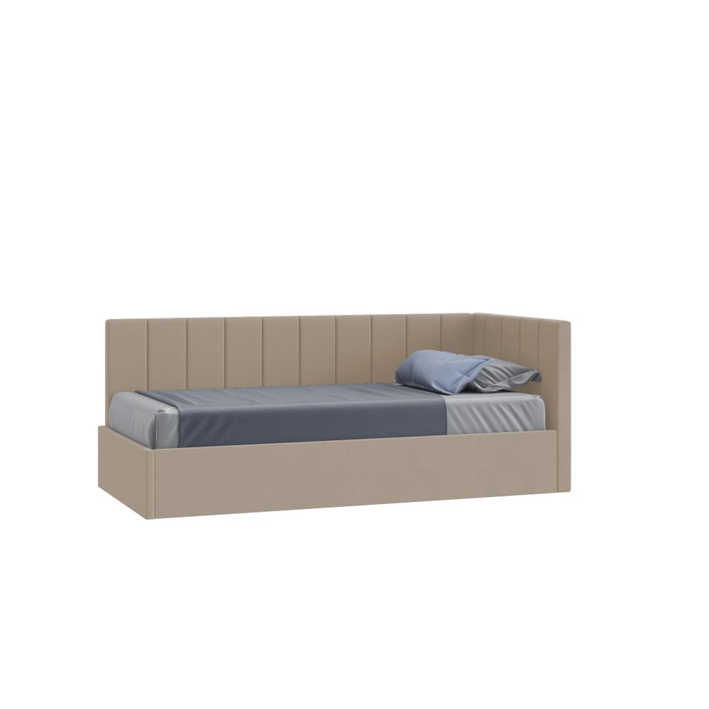 Кровать Смарти 900*2000 ППМ, 500H, (Микровелюр бежевый), Мелодия сна