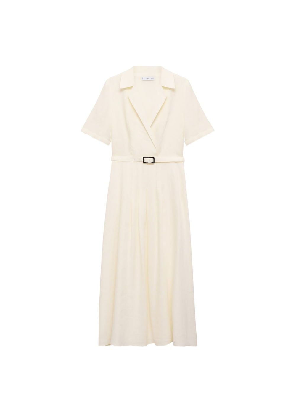 Льняное платье с поясом