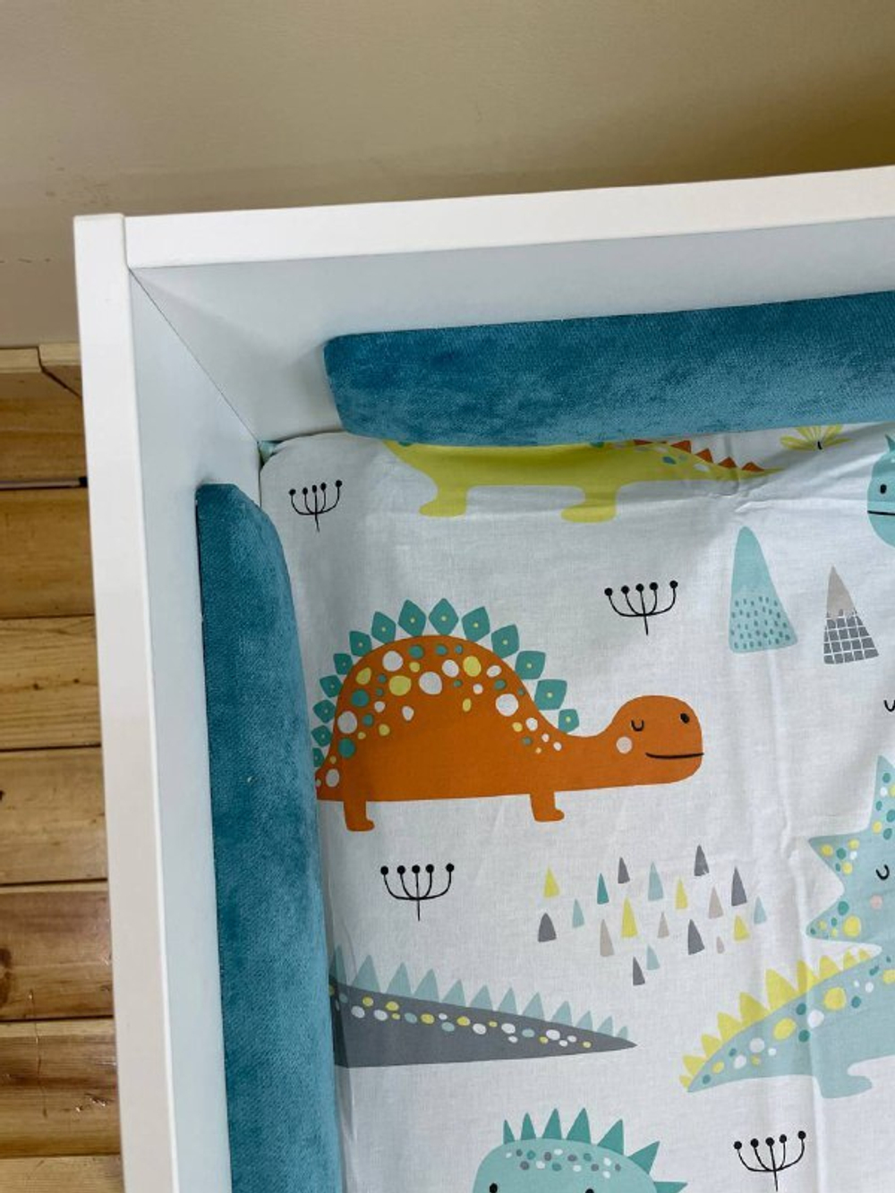 Кровать Lori Белый/Лофти Лазурь 190*90