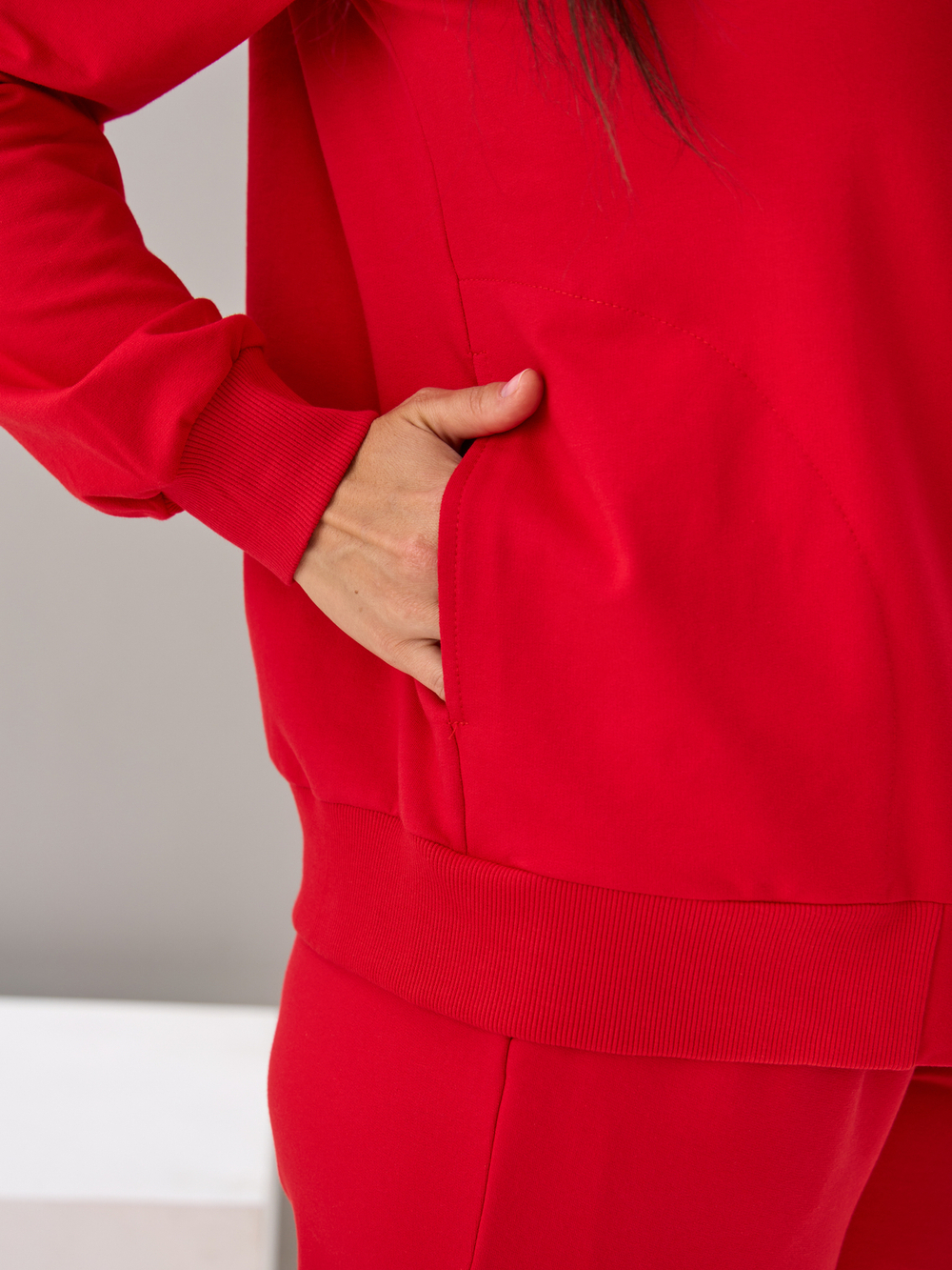 Костюм с брюками КБ-384/красный-п