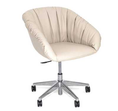 ALMA SOFT Кресло посет, 5-лучI БЕЖЕВЫЙ/КОЖА