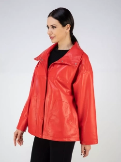 Кожаная куртка демисезонная оверсайз на кнопках