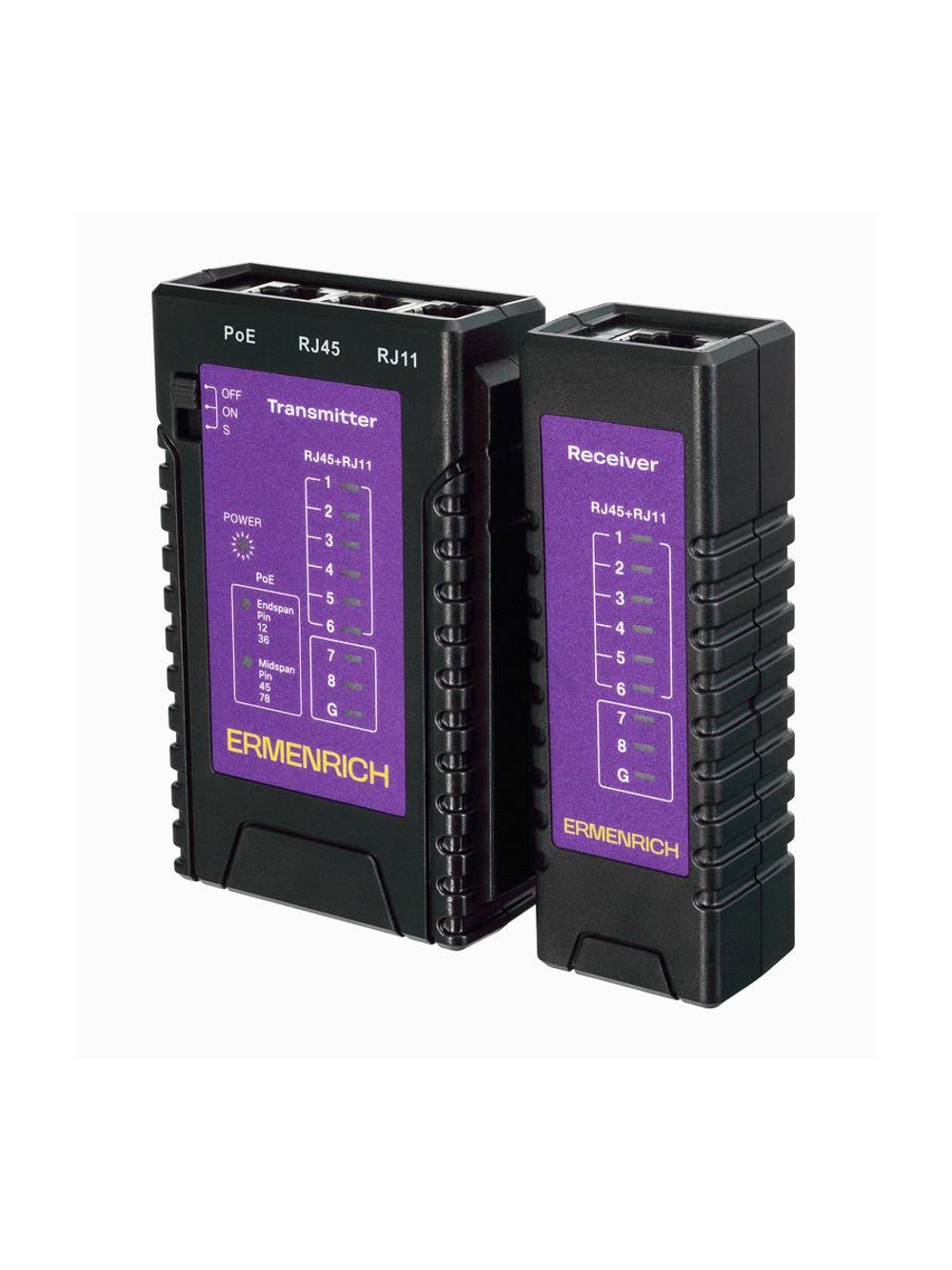 Тестер кабельный NetGeeks NP10 фиолет. Ermenrich 85300