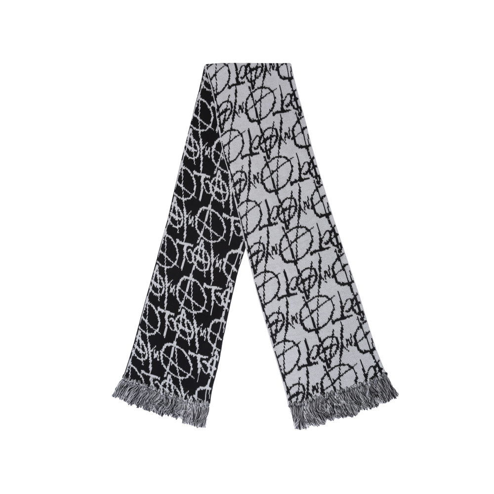 ANY ACT "LOGO" SCARF (GREY/BLACK)