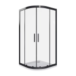 Душевой уголок Good Door COFE R-100-C-B стекло прозрачное/профиль черный