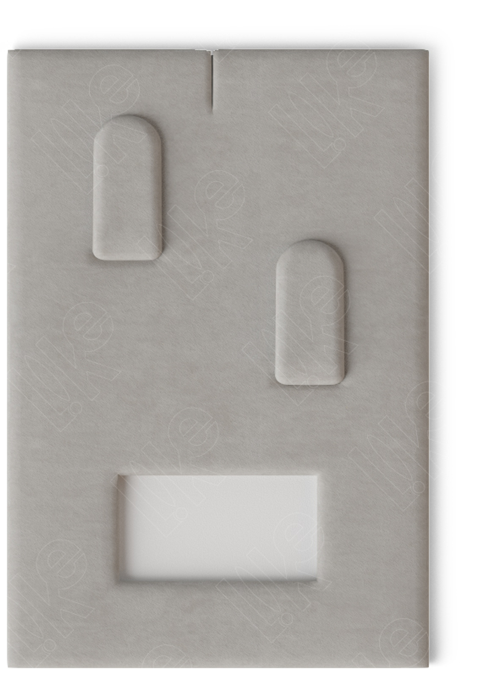 Вкладыш 05/наклонный/для колец/2 вертикальных язычка/окошко для бирки/прорезь для нитки