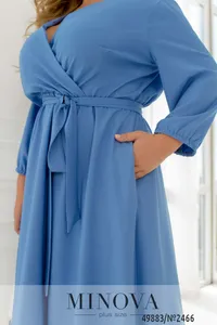 Платье 2466-голубой Minova
